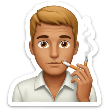 Cock with cigarette  sticker