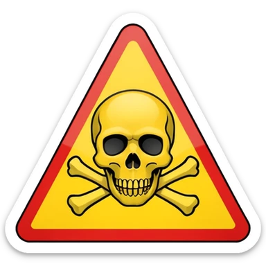 chemical weapons sign sticker
