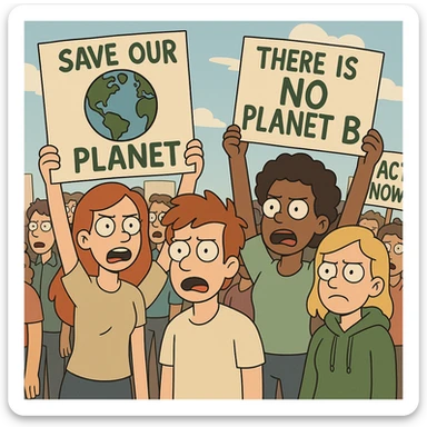  Fridays for Future the people lots of people   sticker