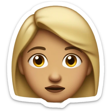 A disappointed girl sticker