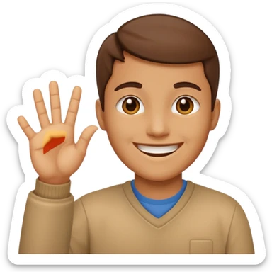 Un humain qui dit OK sticker