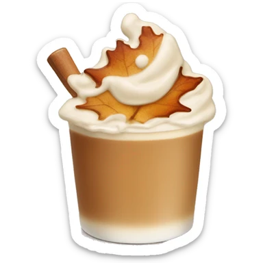 Maple syrup latte sticker