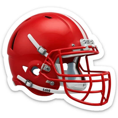 college football players helmets red  sticker