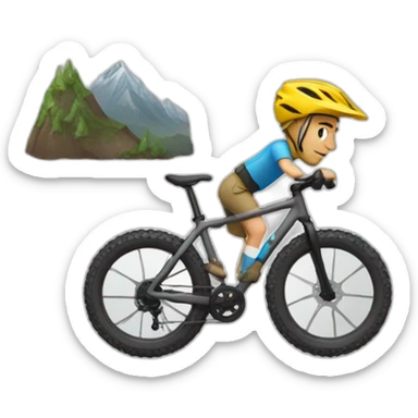 guy who'd rather be mountain biking sticker
