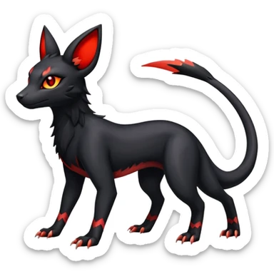 Salandit-Umbreon-Litten-Houndour-Hybrid (Full body) sticker
