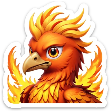 Phoenix in the fire sticker