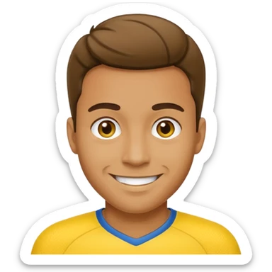 man with yellow jersey sticker