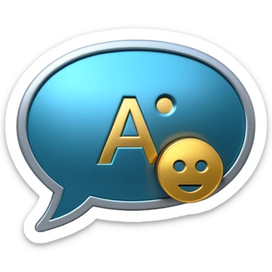  AI letters inside a speech bubble sticker