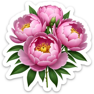 Peonies bouquet sticker