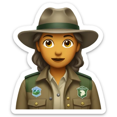 Girl park ranger sticker