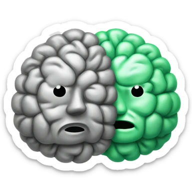 brain and spearmint sticker