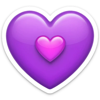 IOS's letter emoji but with a purple heart sticker