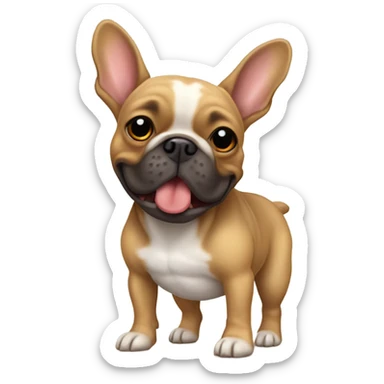 French bulldog humping a moose toy sticker