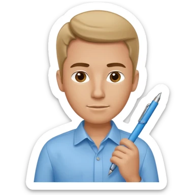 caucasian male office worker

light blue shirt sticker