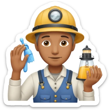 lighthouse Keeper cleaning lens sticker