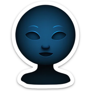 blue moon black background sticker