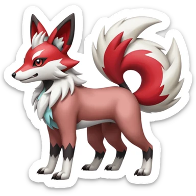 Meloetta-Obstagoon-Lycanroc-Zangoose-Pokémon-Fakémon-fusion-hybrid-creature sticker