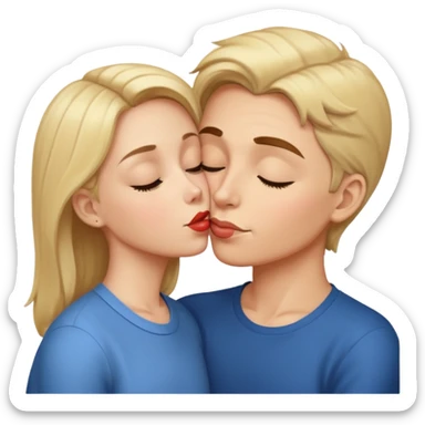 The part about the kiss on the cheek and the part about the kiss on the eye, a mother and son thing sticker