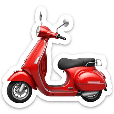 vespa roja sticker