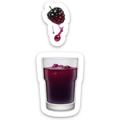 Black berry jelly falling from the bar sticker