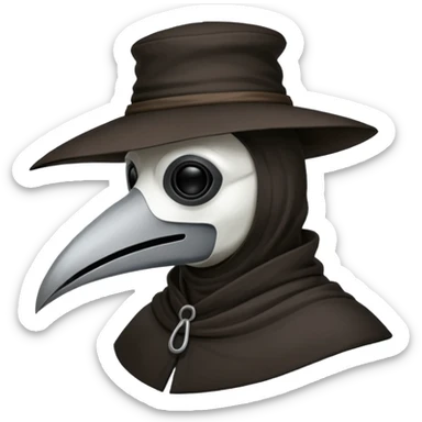 plague doctor beak guy sticker