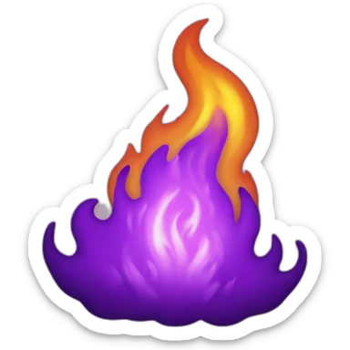 purple fire sticker