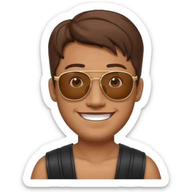 thailand ancient man with sunglasses sticker