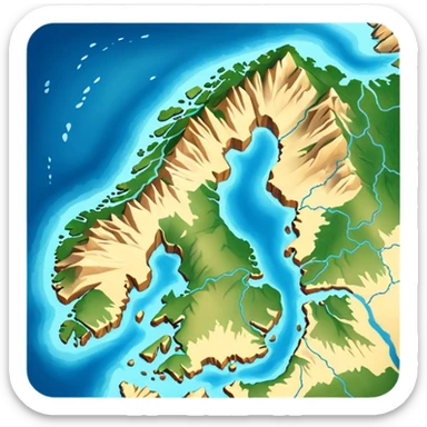 norway map sticker