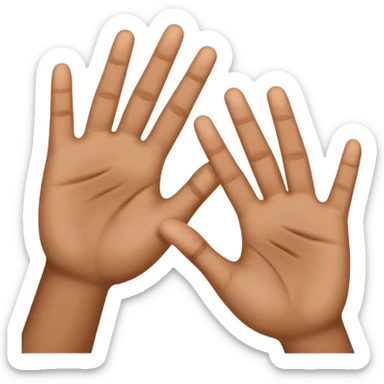 Two hands high-five sticker