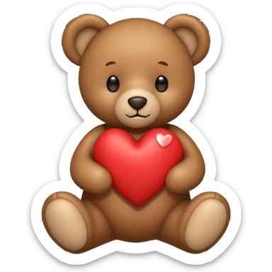 Медведик з сердечком sticker