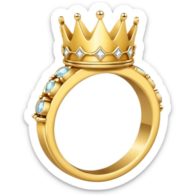 anillo de cumpleañera de 15 años con corona sticker