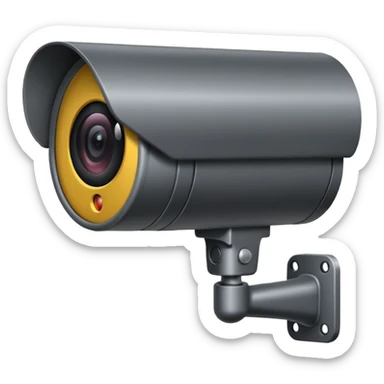 Dark colour cctv camera  sticker