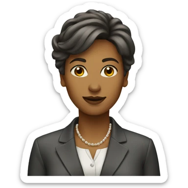 A woman in management sticker