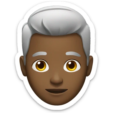 Black man with a skin fade sticker