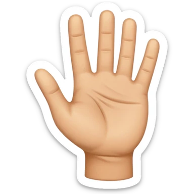 I need the palm down emoji for left hand sticker