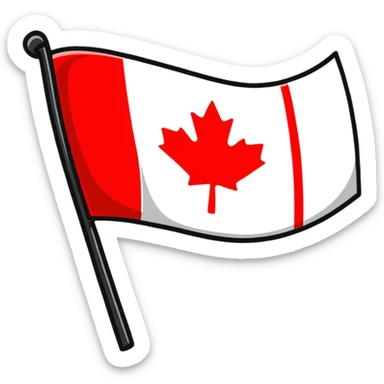 Canadian flag sticker