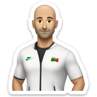 Bald Lebanese agile coach in kata suit sticker