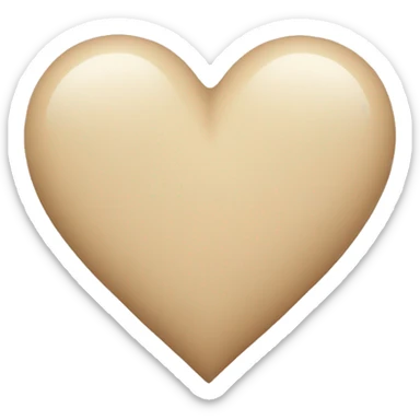 Beige heart sticker