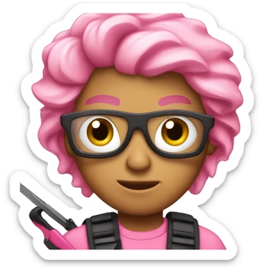 Pink snipper sticker