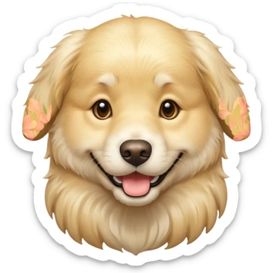 light english cream golden retriever  sticker