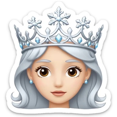 Snowflake tiara sticker