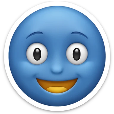 make me emoji for my linux start menu i want it blue and take the whole the image (i want it big ) sticker