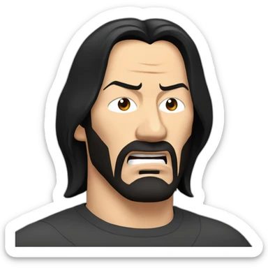 Angry Keanu reeves sticker