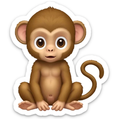 baby monkey sticker