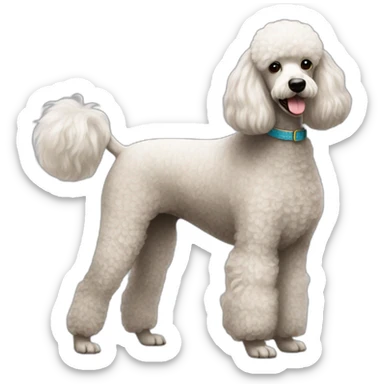 Dog Standart Poodle full body sticker