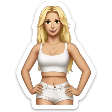 Britney spears in crop top sticker