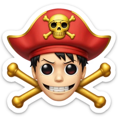 Luffy pirate logo sticker