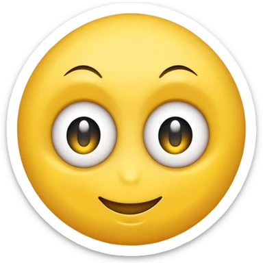 Smiley emoji with massive eyes sticker