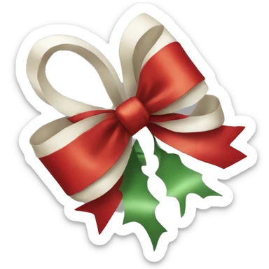 Christmas bow sticker