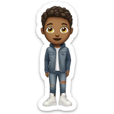 Person with prosthetic leg and trendy clothes  sticker